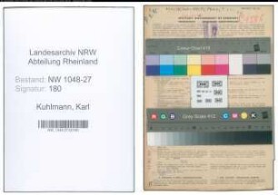 Entnazifizierung Karl Kuhlmann , geb. 16.08.1907 (Buchhalter)