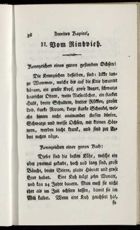 II. Vom Rindvieh.