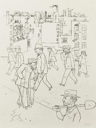 Lithographie aus dem Zyklus "Im Schatten"