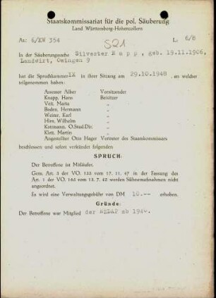 Rapp, Silvester