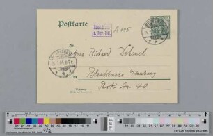Postkarte an Richard Dehmel
