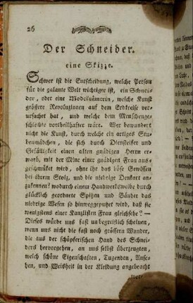 Der Scheider : eine Skizze