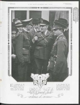 El general Justo ordena el avance