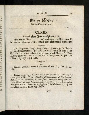 305-312, Die 39te Woche (CLXVIII)
