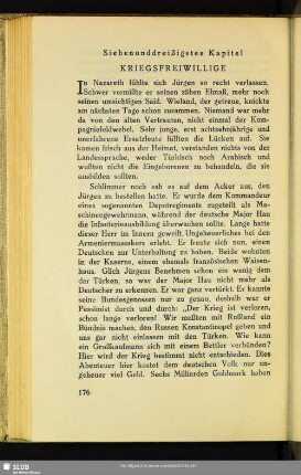 Siebenunddreißigstes Kapitel: Kriegsfreiwillige