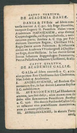 Caput Quartum. De Academiis Galliae.