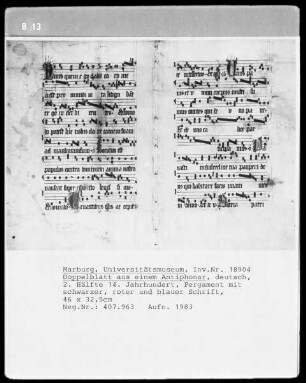 Doppelblatt aus einem Antiphonar