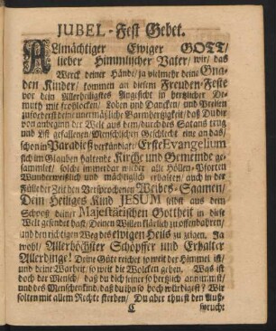 Jubel-Fest Gebet