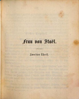 Frau von Staël : biographischer Roman. 2