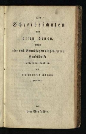Den Schreibschulen und ...