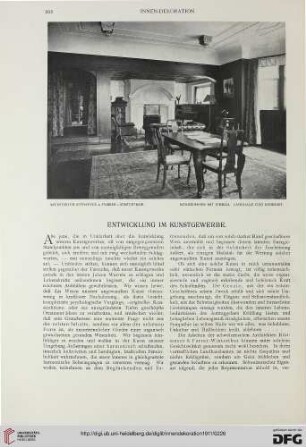 Entwicklung im Kunstgewerbe