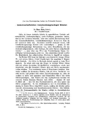 Gemeinschaftsleben verschiedensprachiger Kinder