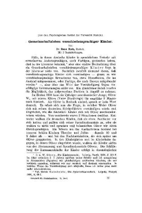 Gemeinschaftsleben verschiedensprachiger Kinder