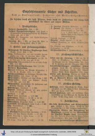 Empfehlenswerte Bücher und Schriften.
