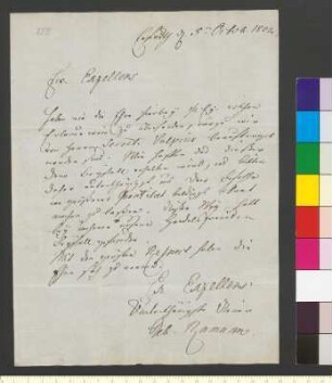 Brief von Ramann, Gebrüder an Goethe, Johann Wolfgang von