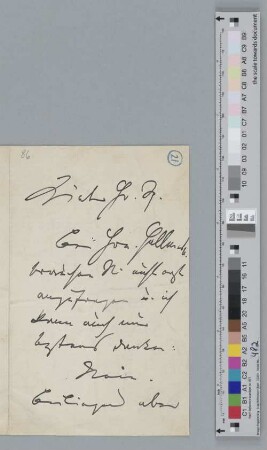 Brief an Julius Spengel