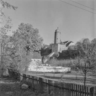 Bautzen vom Spreetal 3 Linden : Bautzen. Blick über die Spree zur Südseite der Neuen Wasserkunst