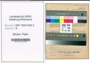 Entnazifizierung Peter Becker , geb. 17.08.1896 (Schiffsfuehrer)