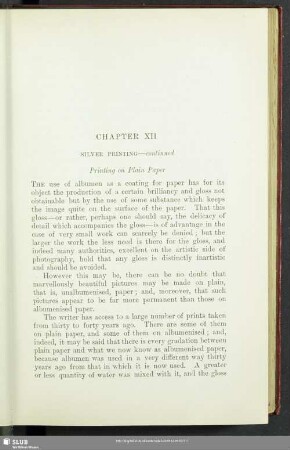 Chapter XII Silver Printing - continued