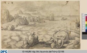 Küstenlandschaft mit Jonas und dem Wal
