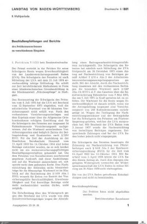 Drucksachen 801-1000: Anträge, Anfragen, Gesetzentwürfe