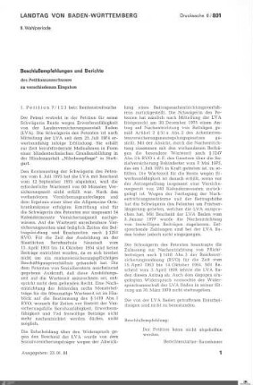 Drucksachen 801-1000: Anträge, Anfragen, Gesetzentwürfe