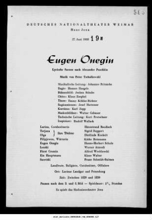 Eugen Onegin