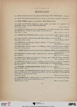 Mobiliar (Nr. 410-457)