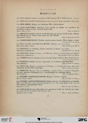 Mobiliar (Nr. 410-457)