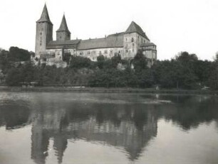 Rochlitz. Schloss. Ansicht über die Mulde
