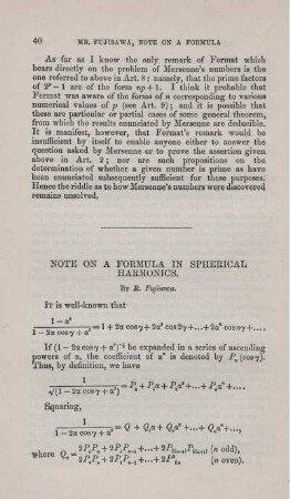 Note on a formula in spherical harmonics.