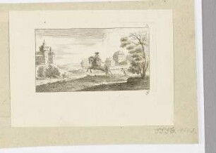 Landschaft mit Reiter
