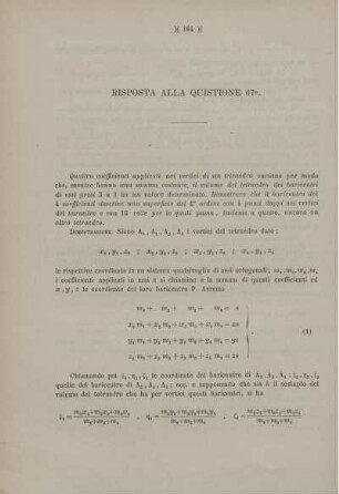 Risposta alla quistione 67ª.
