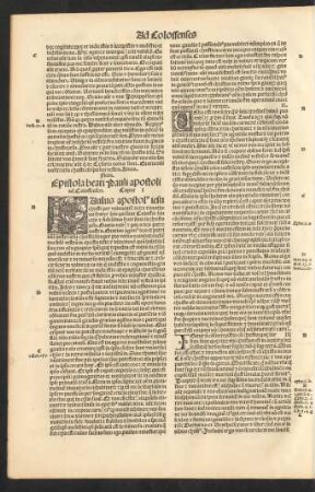 Epistola beati Pauli apostoli ad Colossenses.