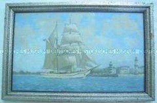 Wandbild mit Ansicht des Segelschulschiffs "Wilhelm Pick"