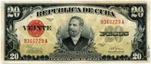 Geldschein, 20 Pesos, 1945