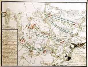 WHK 24 Deutscher Siebenjähriger Krieg 1756-1763: Plan der Schlacht bei Leuthen zwischen den siegreichen Preußen und Österreichern unter dem Herzog von Lothringen, 5. Dezember 1757