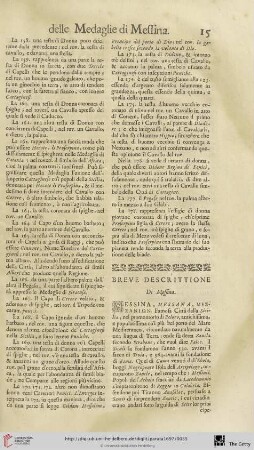 Breve descrittione di Catania