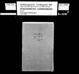 Schuldenwesen der Kirchengemeinde und der Stiftungspflege Gründelhardt