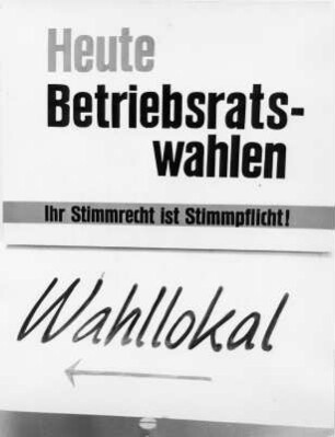 Aufruf zu den Wahlen des Betriebsrates der HGW (Hamburger Gaswerke). Er ist der Interessenvertreter der Belegschaft