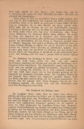 Der Ausbruch des Krieges 1806