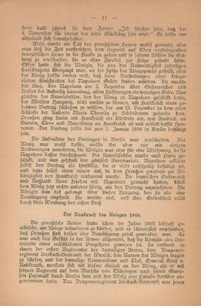 Der Ausbruch des Krieges 1806