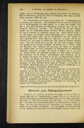 Weiteres zum Schulgesetzentwurf