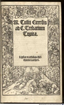 M. Tullij Cicero[n]is ad C. Trebatium Topica