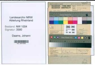 Entnazifizierung Johann Daams , geb. 16.04.1880 (Arbeiter)