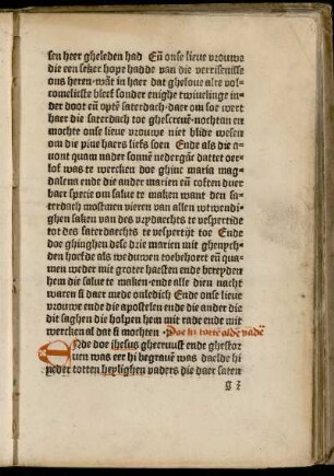 [E]Nde doe ihesus ghecruust ende ghestorven was ...