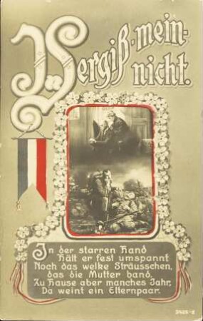 Vergiß mein nicht. In der starren Hand [...]