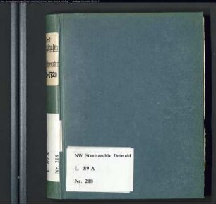 Gogerichtsregister Vogtei Oerlinghausen