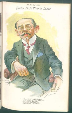 Doctor Lucio Vicente López - [Caricatura] : De mi Guignol