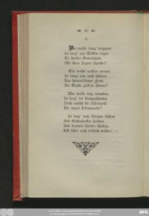 9. [Wer wollte bang' verzagen]